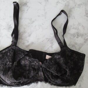 Victorias Secret Bra 32DDD Black Push Up Without Padding Dream Angels Underwire
